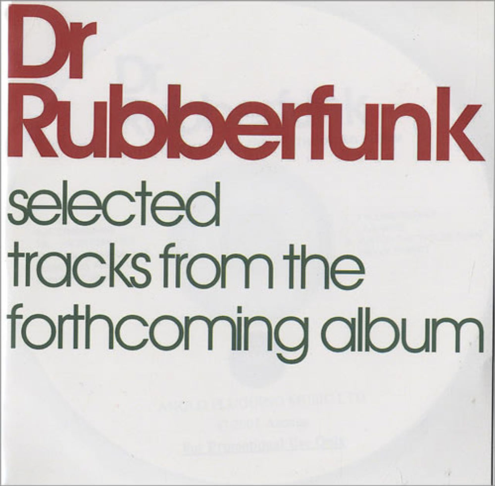 Dr Rubberfunk My Life At 33 - Album Sampler UK Promo CD-R acetate CD-R ACETATE