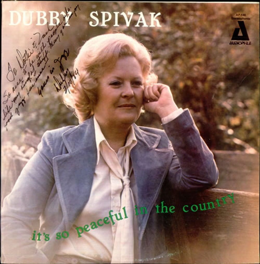 Dubby Spivak It's So Peaceful In The Country - Autographed US vinyl LP album (LP record) AP-146