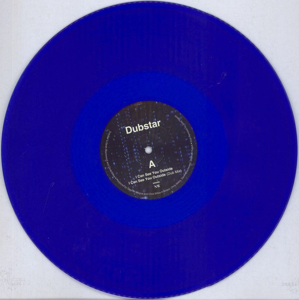 Dubstar I Can See You Outside - Blue Vinyl + Autographed Sleeve UK 12" vinyl single (12 inch record / Maxi-single) DUB12IC829115