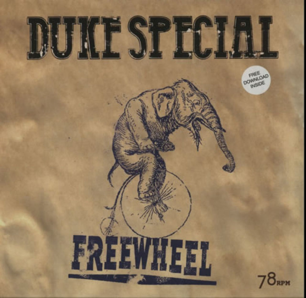 Duke Special Freewheel UK 10" vinyl single (10 inch record) HAG014T