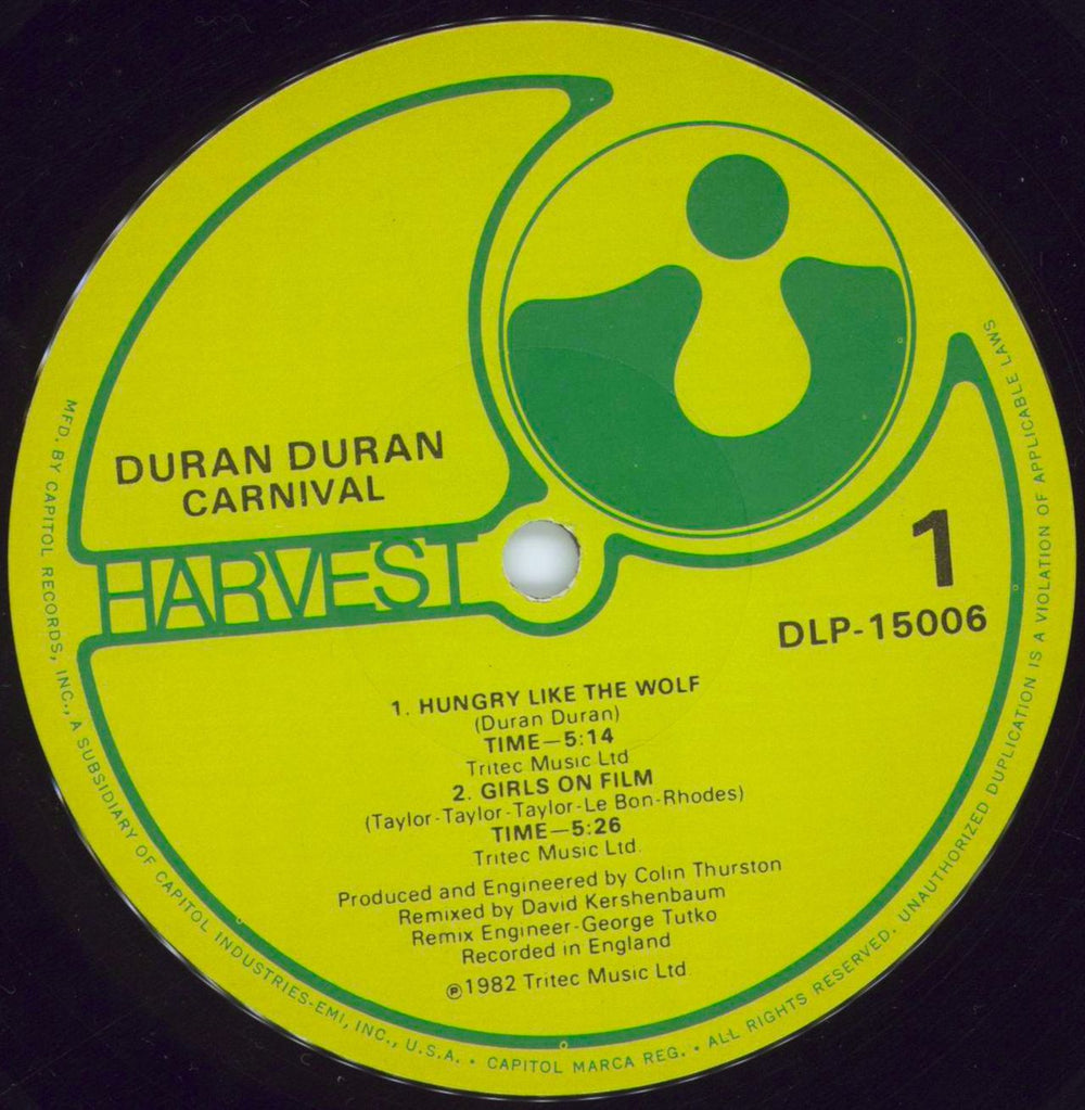 Duran Duran Carnival EP Canadian 12" vinyl single (12 inch record / Maxi-single) DDN12CA12158