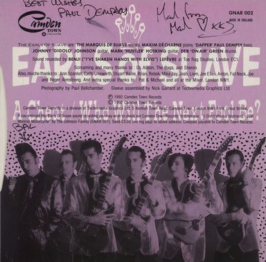 Earls Of Suave A Cheat - Autographed UK 7" vinyl single (7 inch record / 45)