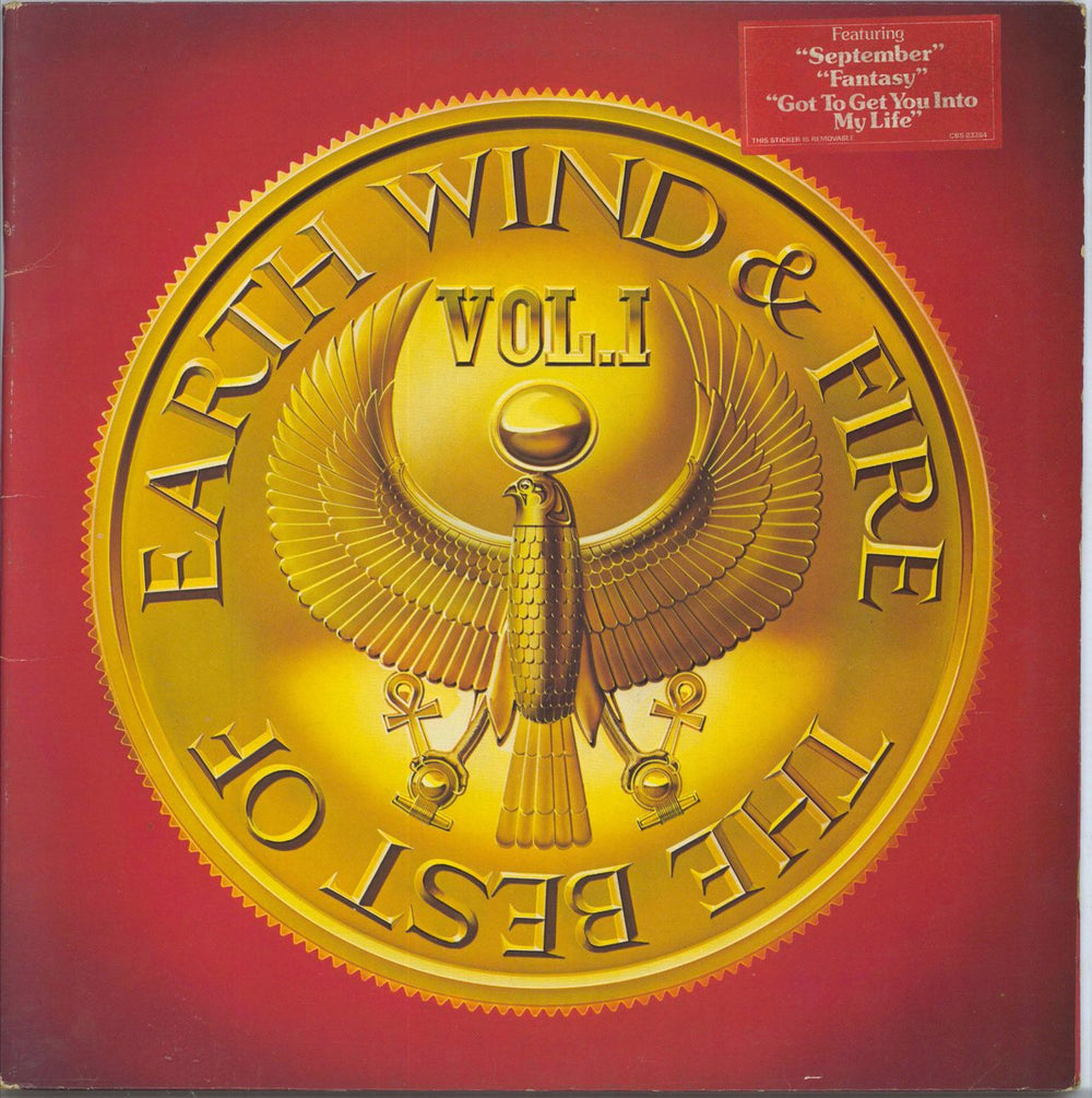 Earth Wind & Fire The Best Of Earth Wind & Fire Vol. 1 - Hype Stickered UK vinyl LP album (LP record) 83284