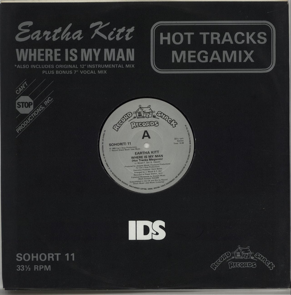 Eartha Kitt Where Is My Man (Hot Tracks Megamix) UK 12" vinyl single (12 inch record / Maxi-single) SOHOR(T)11