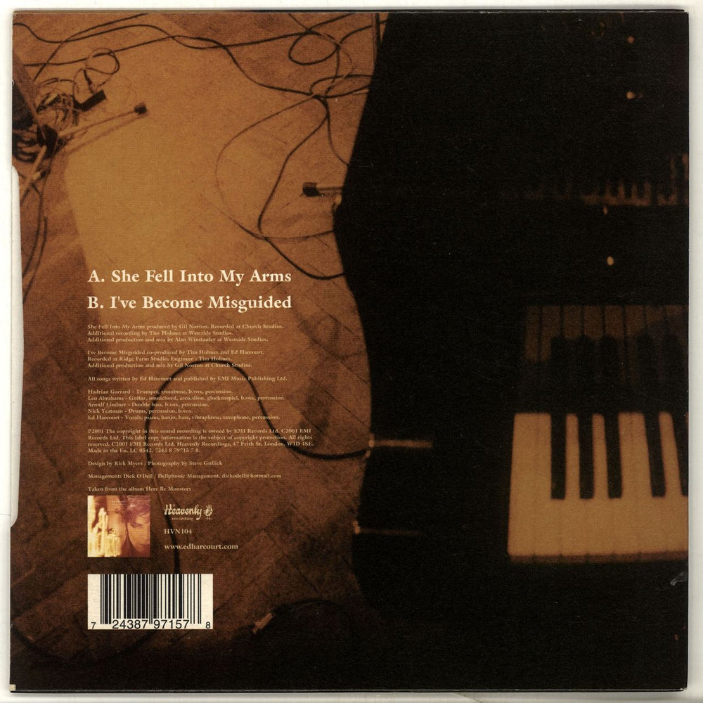 Ed Harcourt She Fell Into My Arms UK 7" vinyl single (7 inch record / 45) EDT07SH197382