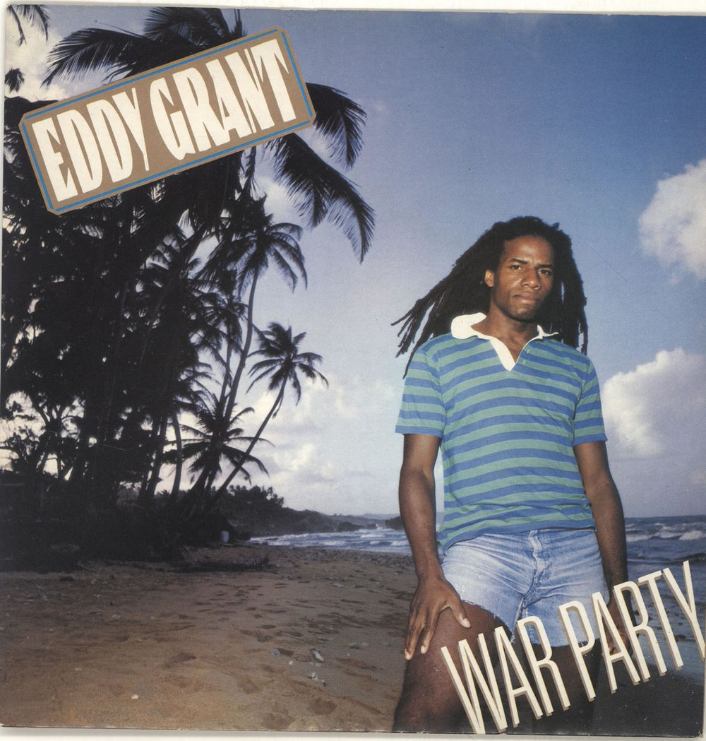 Eddy Grant War Party - Bajan Re-Mix - Solid Centre UK 7" vinyl single (7 inch record / 45) ICE58