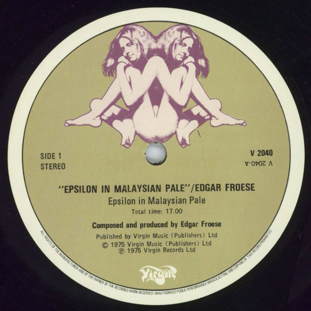 Edgar Froese Epsilon In Malaysian Pale UK vinyl LP album (LP record) FROLPEP284619