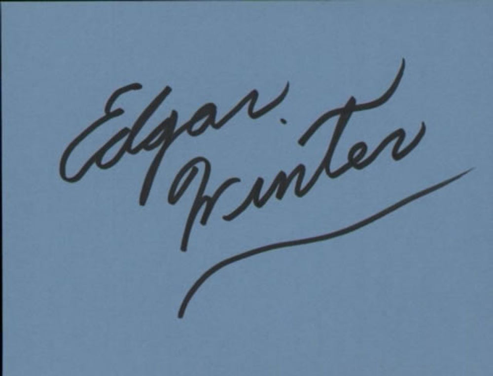 Edgar Winter Page From An Autograph Book UK memorabilia AUTOGRAPH