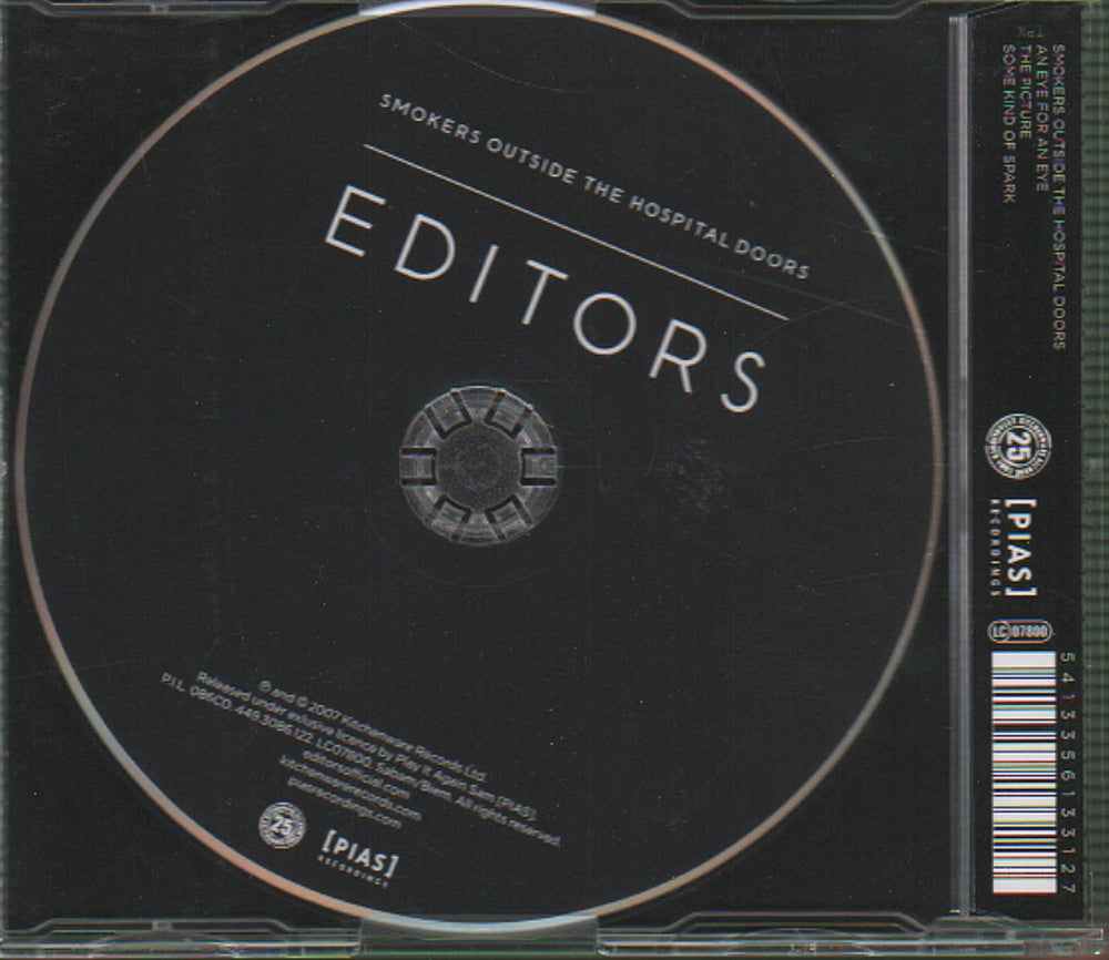 Editors Smokers Outside The Hospital Doors Dutch CD single (CD5 / 5") EB7C5SM409424