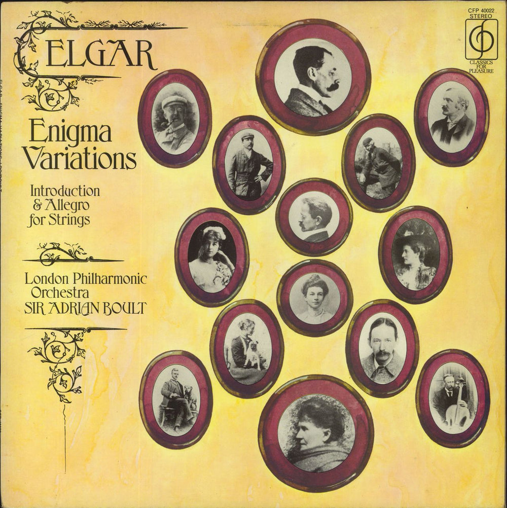 Edward Elgar Enigma Variations / Introduction & Allegro For Strings UK vinyl LP album (LP record) CFP40022