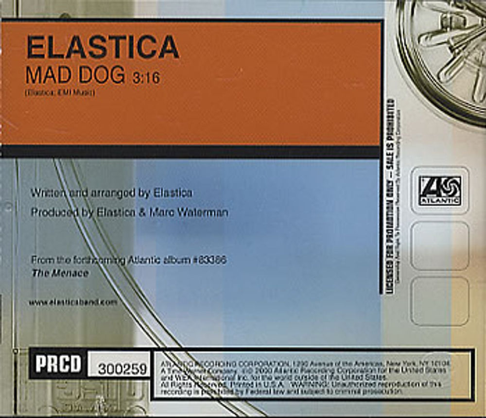 Elastica Mad Dog US Promo CD single (CD5 / 5") ELAC5MA165356