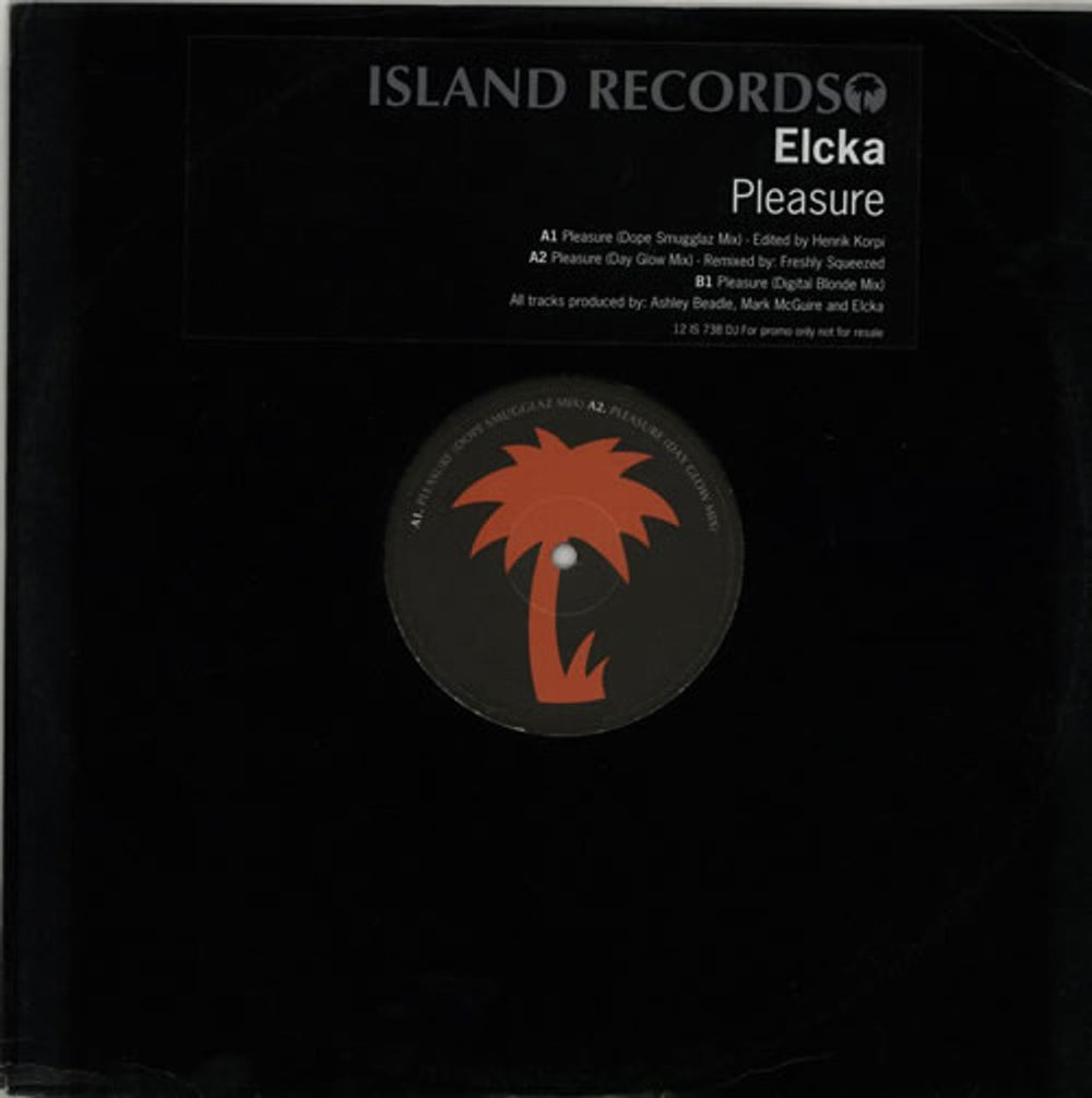 Elcka Pleasure UK Promo 12" vinyl single (12 inch record / Maxi-single) 12IS738DJ