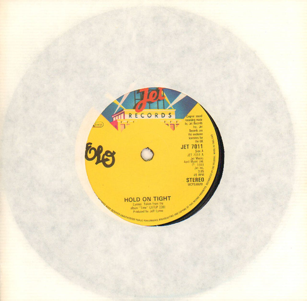 Electric Light Orchestra Hold On Tight UK 7" vinyl single (7 inch record / 45) JET7011