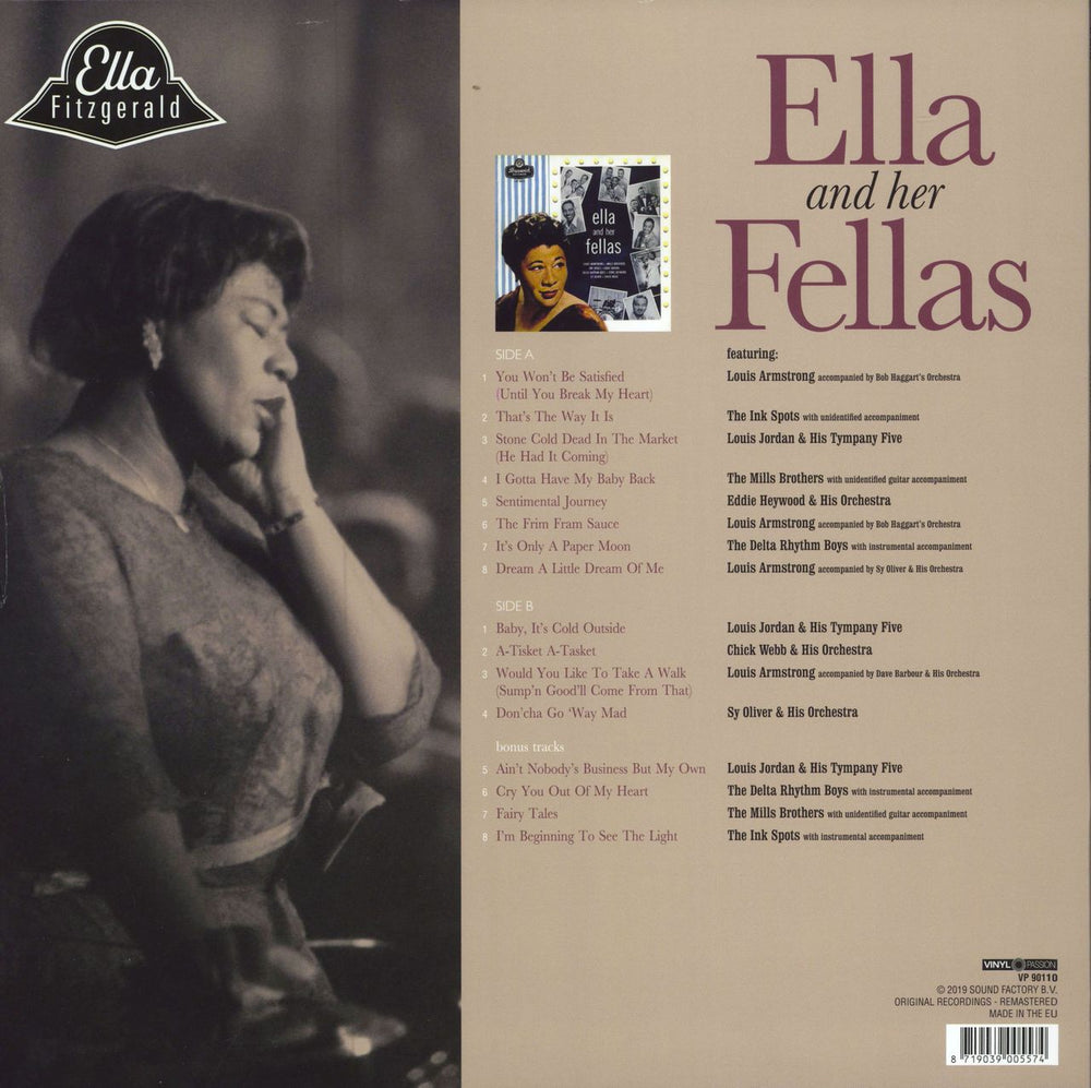 Ella Fitzgerald Ella And Her Fellas - 180gm Dutch vinyl LP album (LP record) 8719039005574