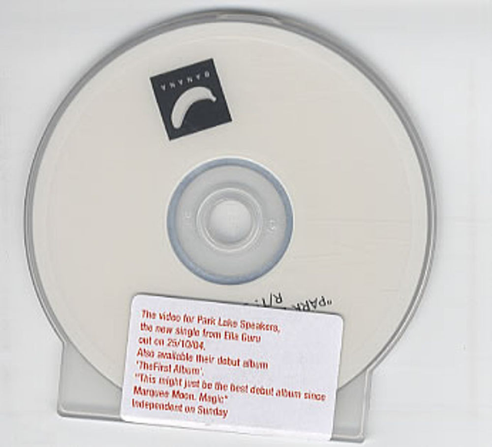 Ella Guru Park Lake Speakers UK Promo promo DVD-R DVD-R ACETATE