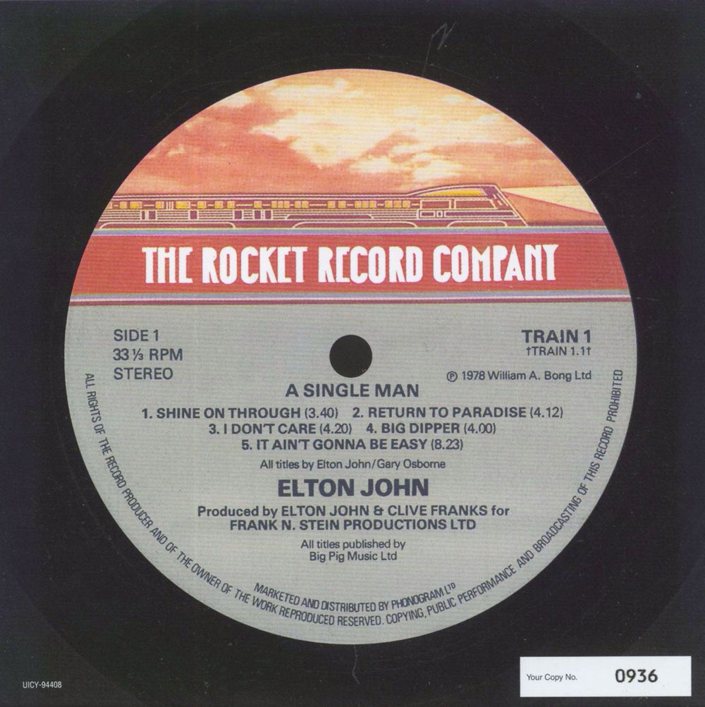 Elton John A Single Man - Numbered - SHM-CD Japanese SHM CD JOHHMAS814449
