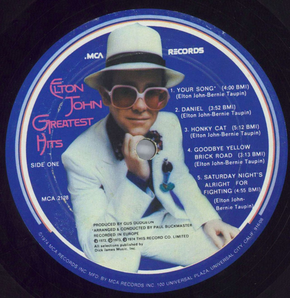 Elton John Greatest Hits Jamaican vinyl LP album (LP record)