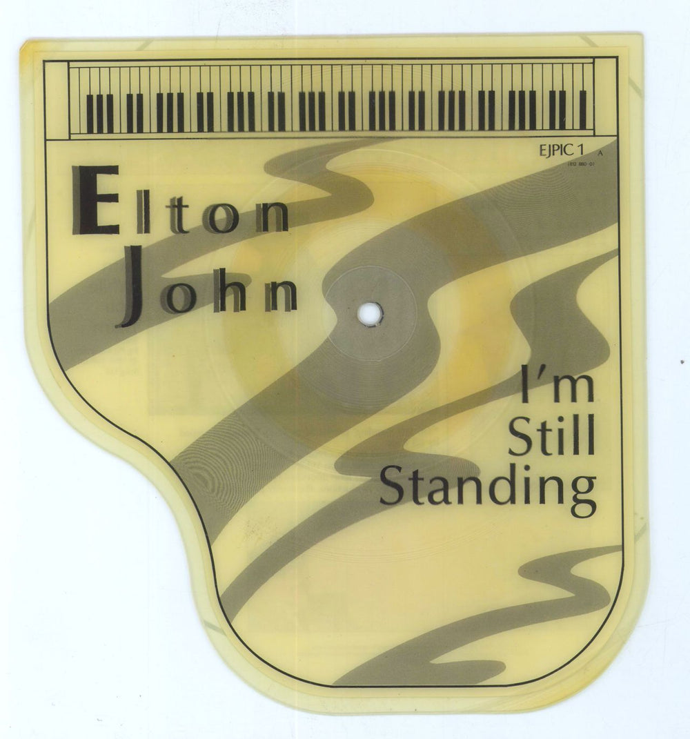 Elton John I'm Still Standing - Tea-Stained UK shaped picture disc (picture disc vinyl record) EJPIC1