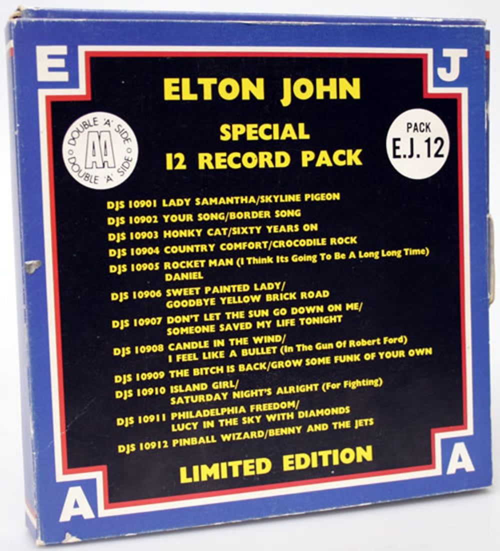 Elton John Special 12 Record Pack - Complete UK 7" single box set E.J.12