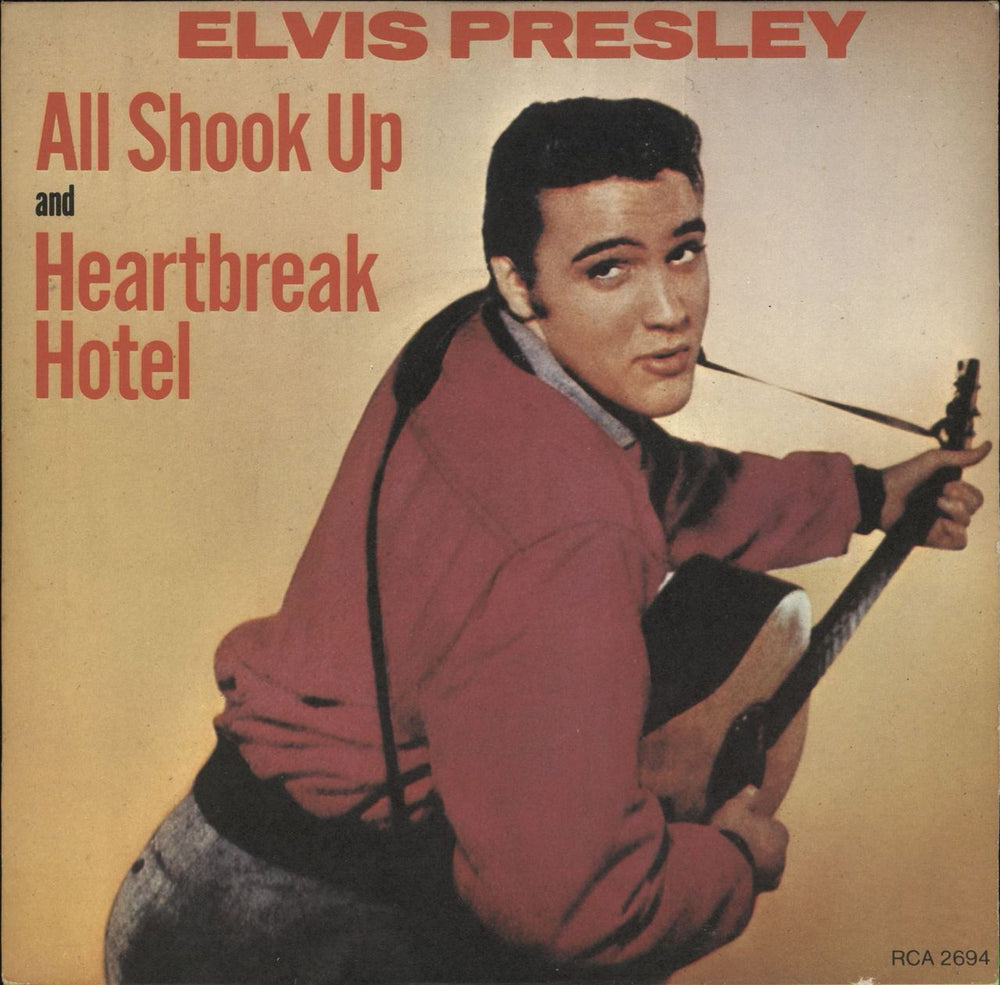 Elvis Presley All Shook Up - 4prong UK 7" vinyl single (7 inch record / 45) RCA2694