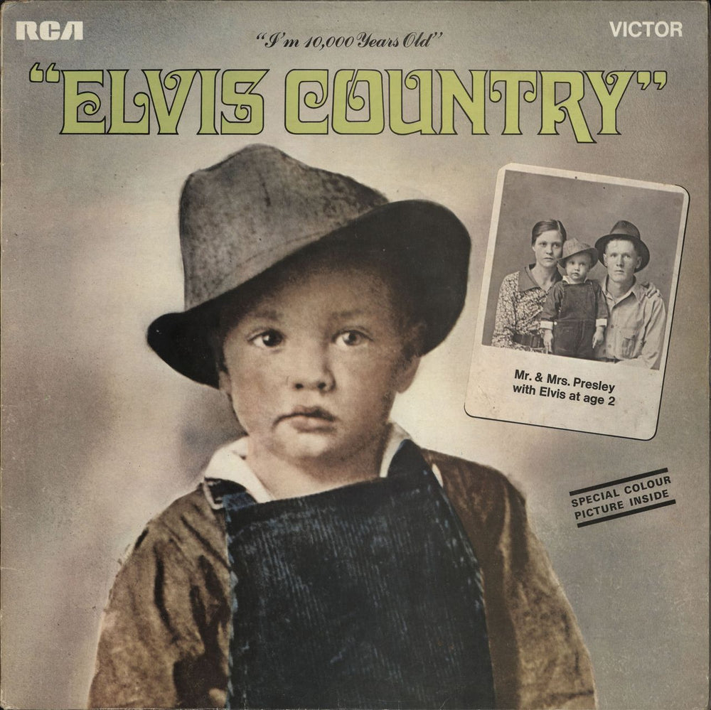 Elvis Presley Elvis Country + print UK vinyl LP album (LP record) SF8172