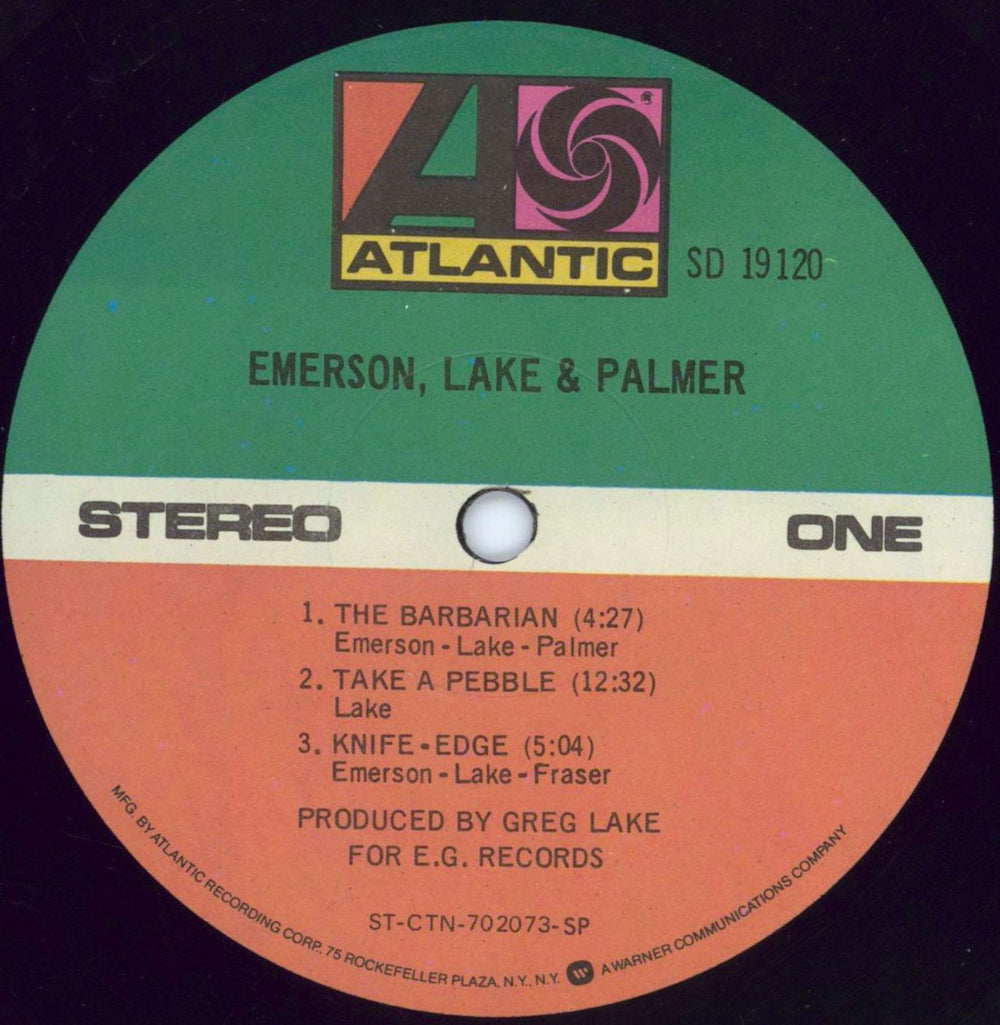 Emerson Lake & Palmer Emerson, Lake & Palmer US vinyl LP album (LP record) ELPLPEM541217