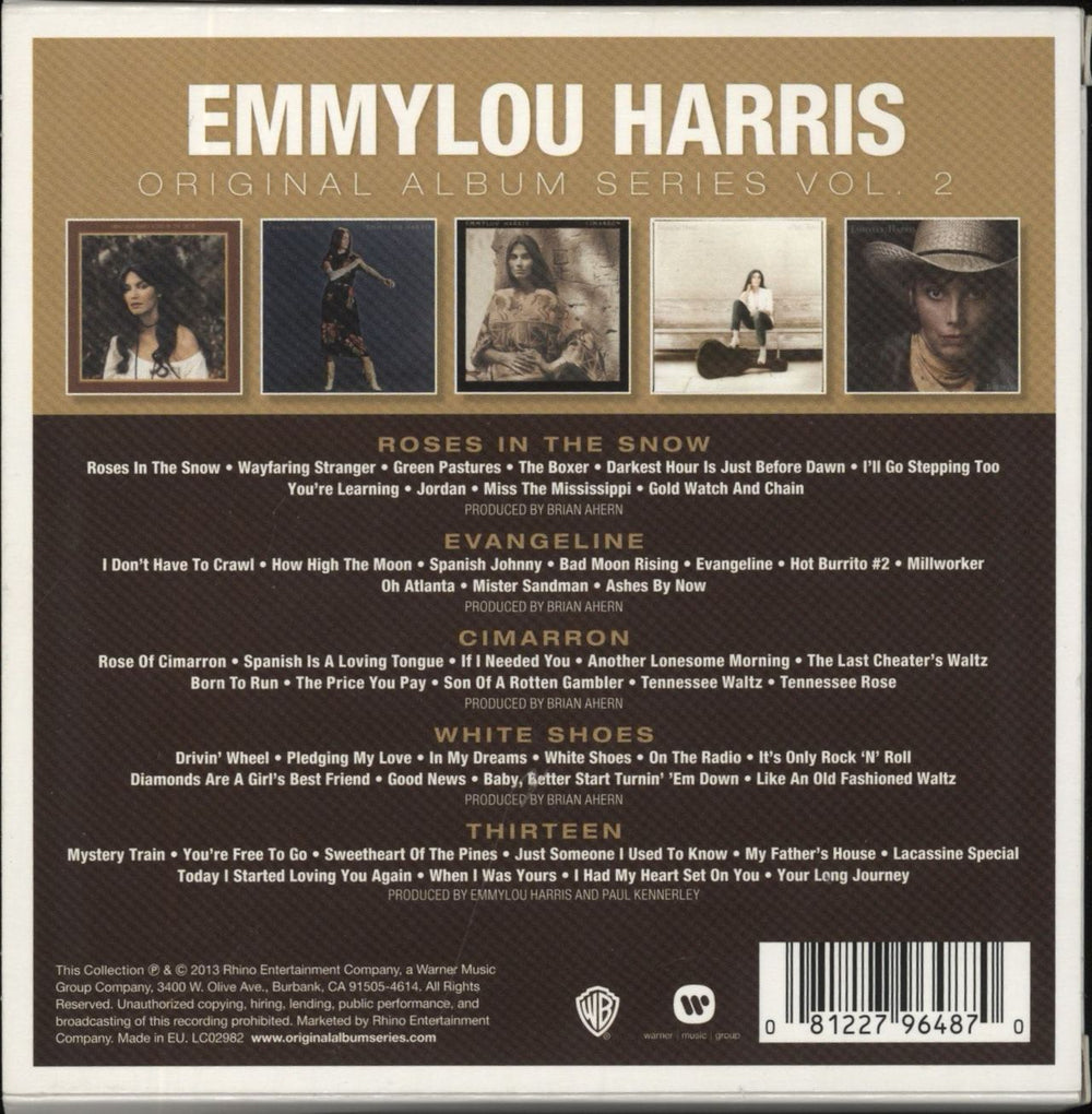 Emmylou Harris Original Album Series Volume 2 UK CD Album Box Set 081227964870