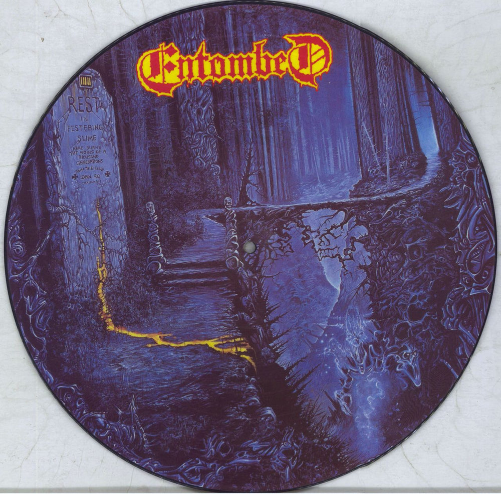 Entombed Left Hand Path UK picture disc LP (vinyl picture disc album) MOSH021P