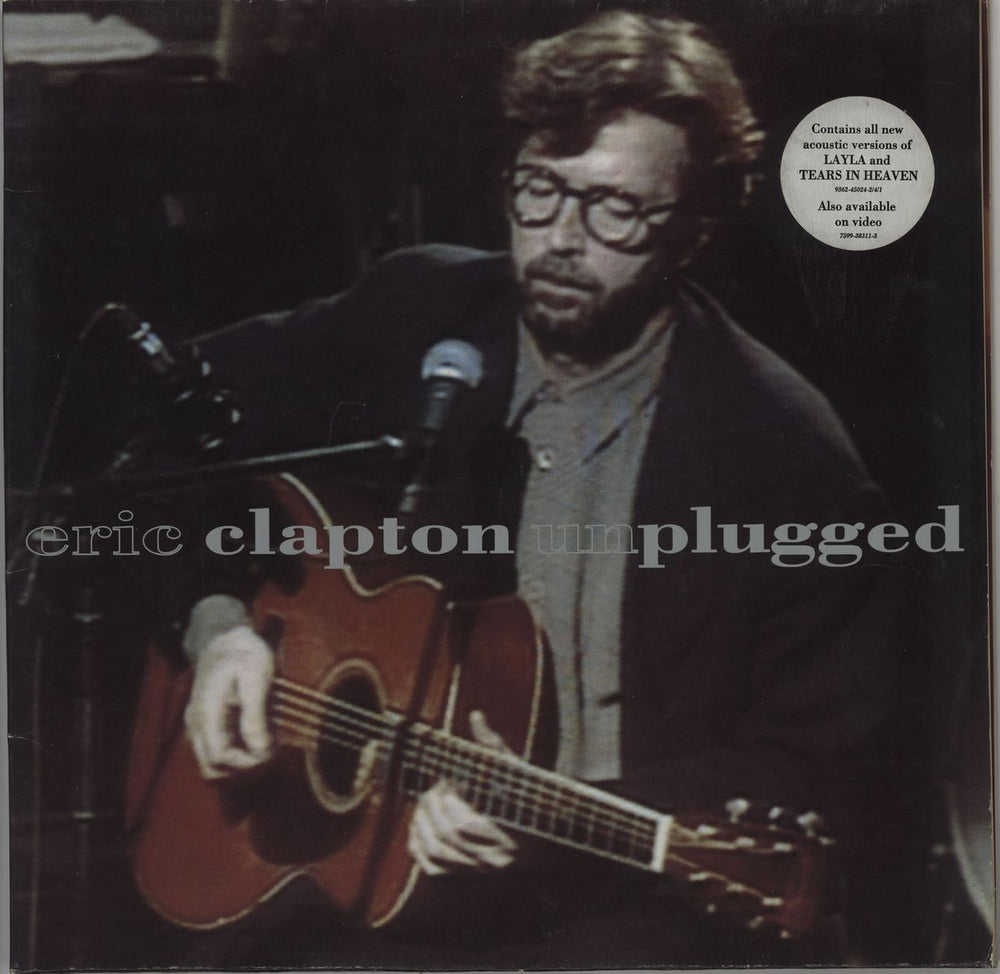 Eric Clapton Unplugged - Hype Stickered - EX UK vinyl LP album (LP record) WX480