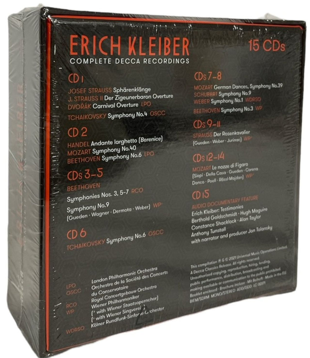 Erich Kleiber Complete Decca Recordings - Sealed Box UK CD Album Box Set 2Y3DXCO797148