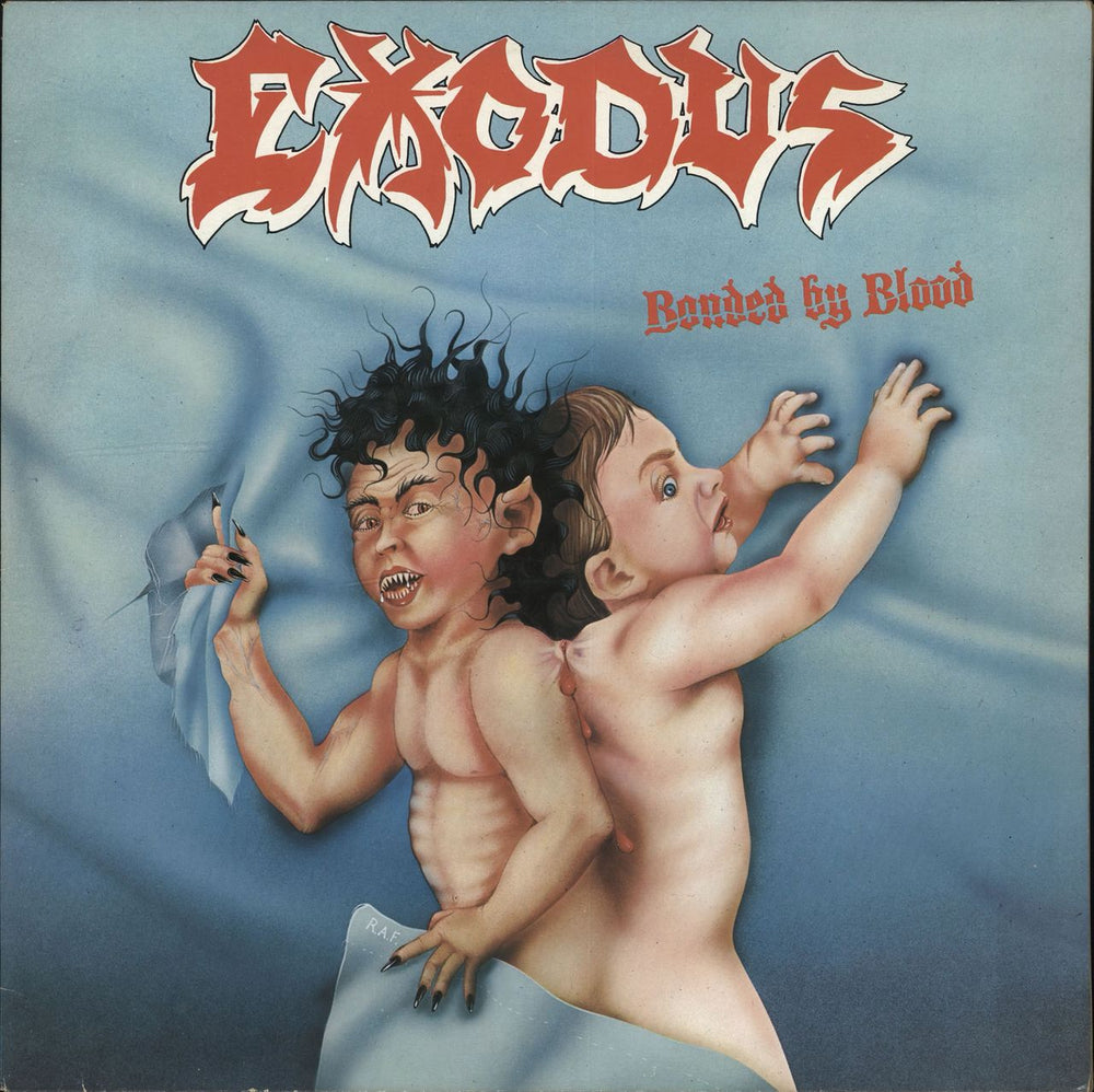 Exodus Bonded By Blood - 2nd UK vinyl LP album (LP record) MFN44