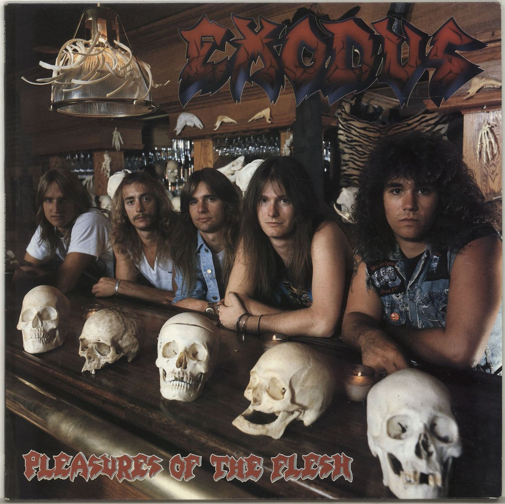 Exodus Pleasures Of The Flesh UK vinyl LP album (LP record) MFN77