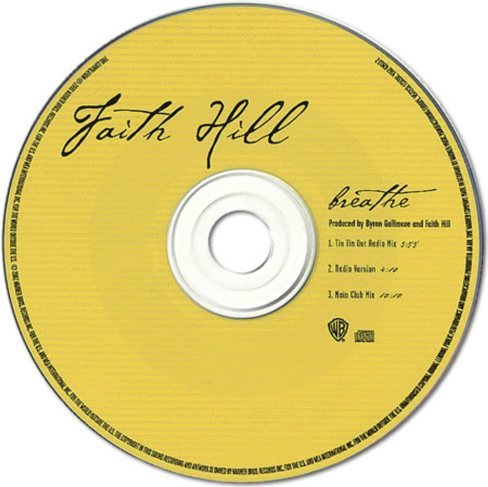 Faith Hill Breathe UK CD single (CD5 / 5") FHIC5BR198125