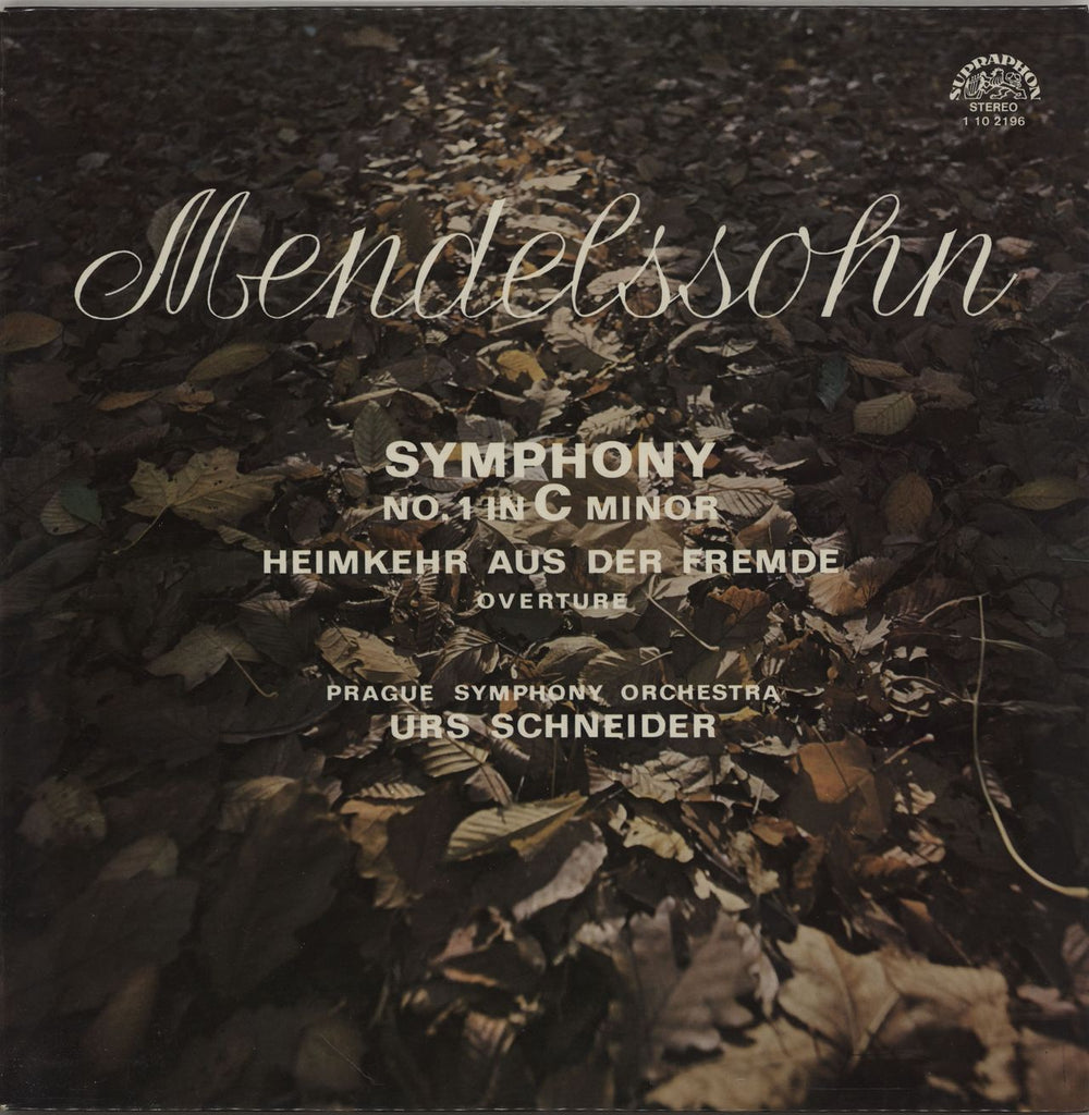 Felix Mendelssohn Symphony No.1 In C Minor / Heimer Aus Der Fremde Overture Czech vinyl LP album (LP record) 1102196