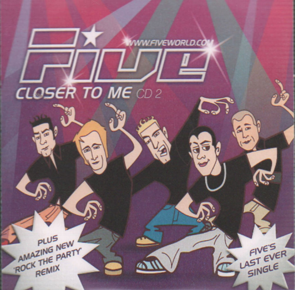 Five Rock The Party UK Promo CD-R acetate CD-R