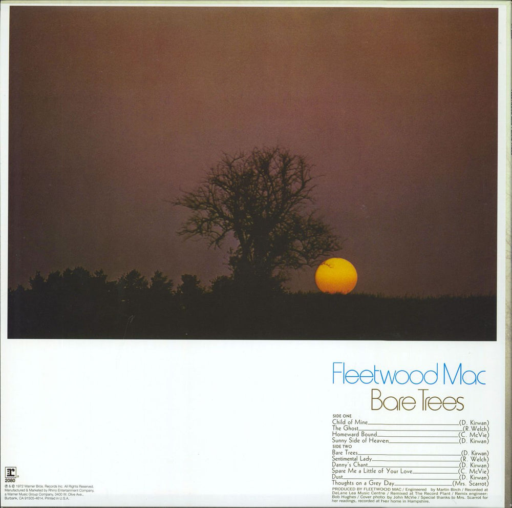 Fleetwood Mac Bare Trees US vinyl LP album (LP record)