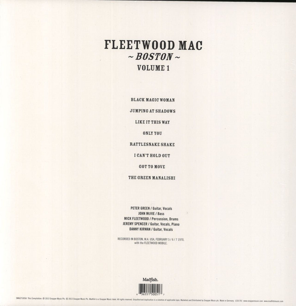 Fleetwood Mac Boston Vol 1 UK 2-LP vinyl record set (Double LP Album) MAC2LBO800643