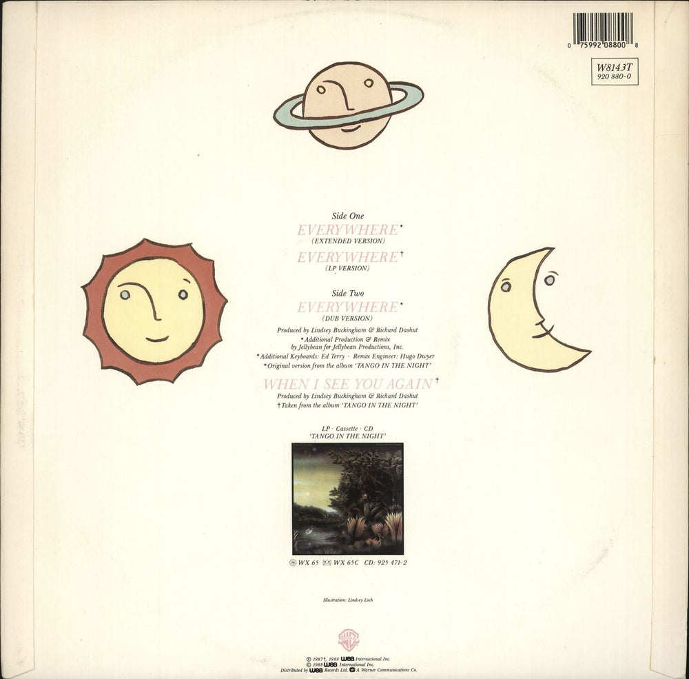 Fleetwood Mac Everywhere UK 12" vinyl single (12 inch record / Maxi-single) 075992088008