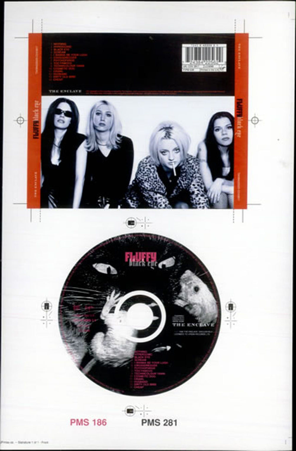 Fluffy Black Eye - CD & Tray UK artwork PROOF ARTWORK