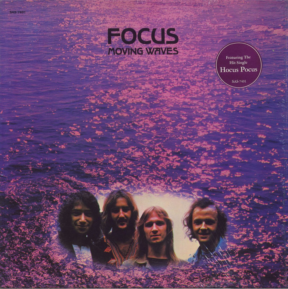 Focus Moving Waves - Shrink + Hype Sticker US vinyl LP album (LP record) SAS-7401