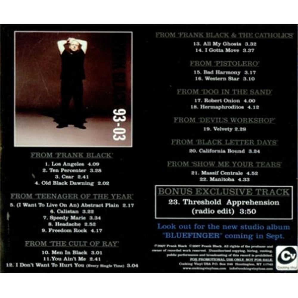 Frank Black 93-03 US Promo CD album (CDLP) FBKCD420399