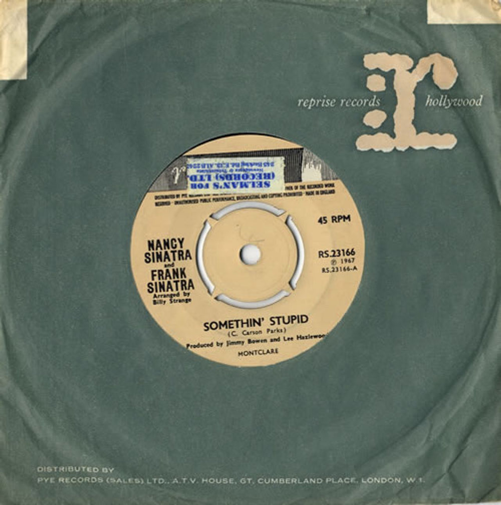 Frank Sinatra Somethin' Stupid - 4pr UK 7" vinyl single (7 inch record / 45) RS.23166