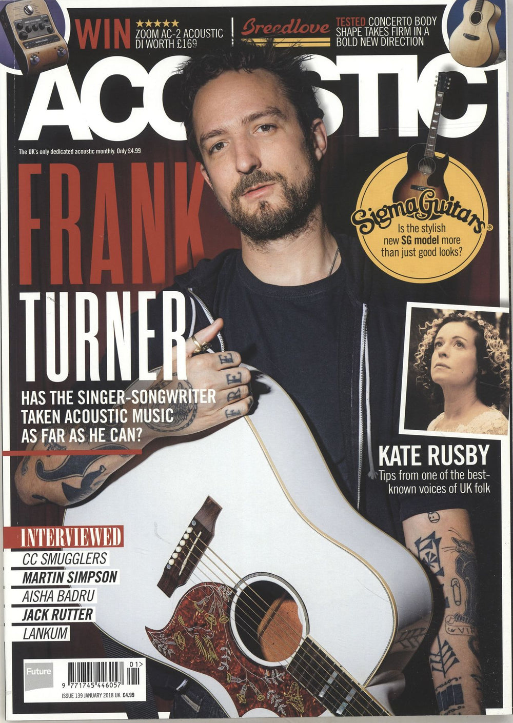 Frank Turner Acoustic UK magazine ISSUE 139