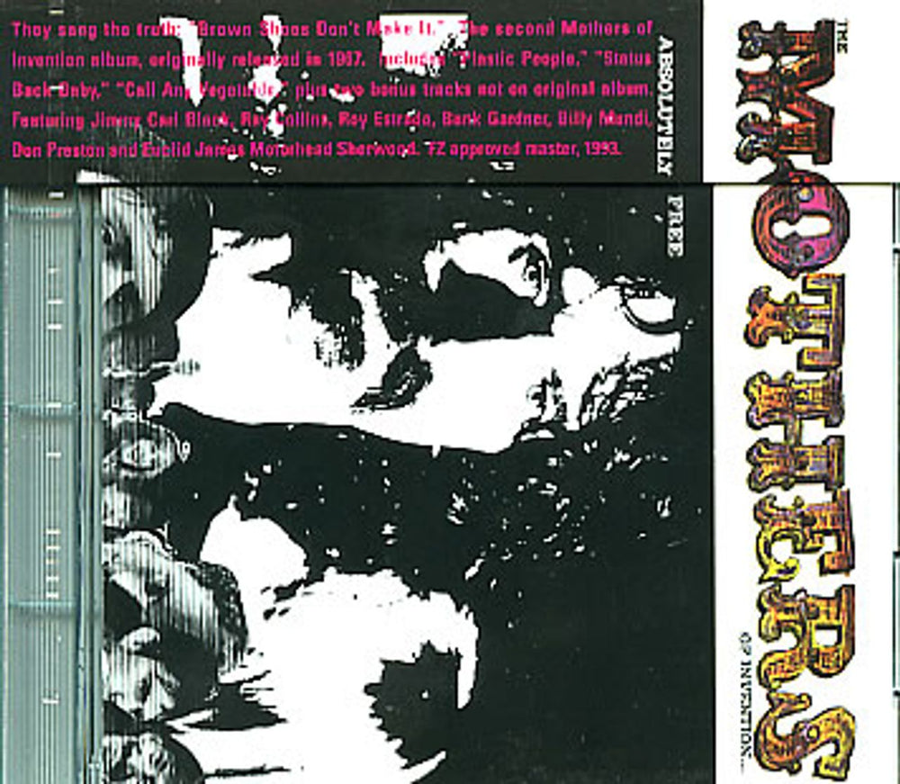 Frank Zappa Absolutely Free US CD album (CDLP) RCD10502