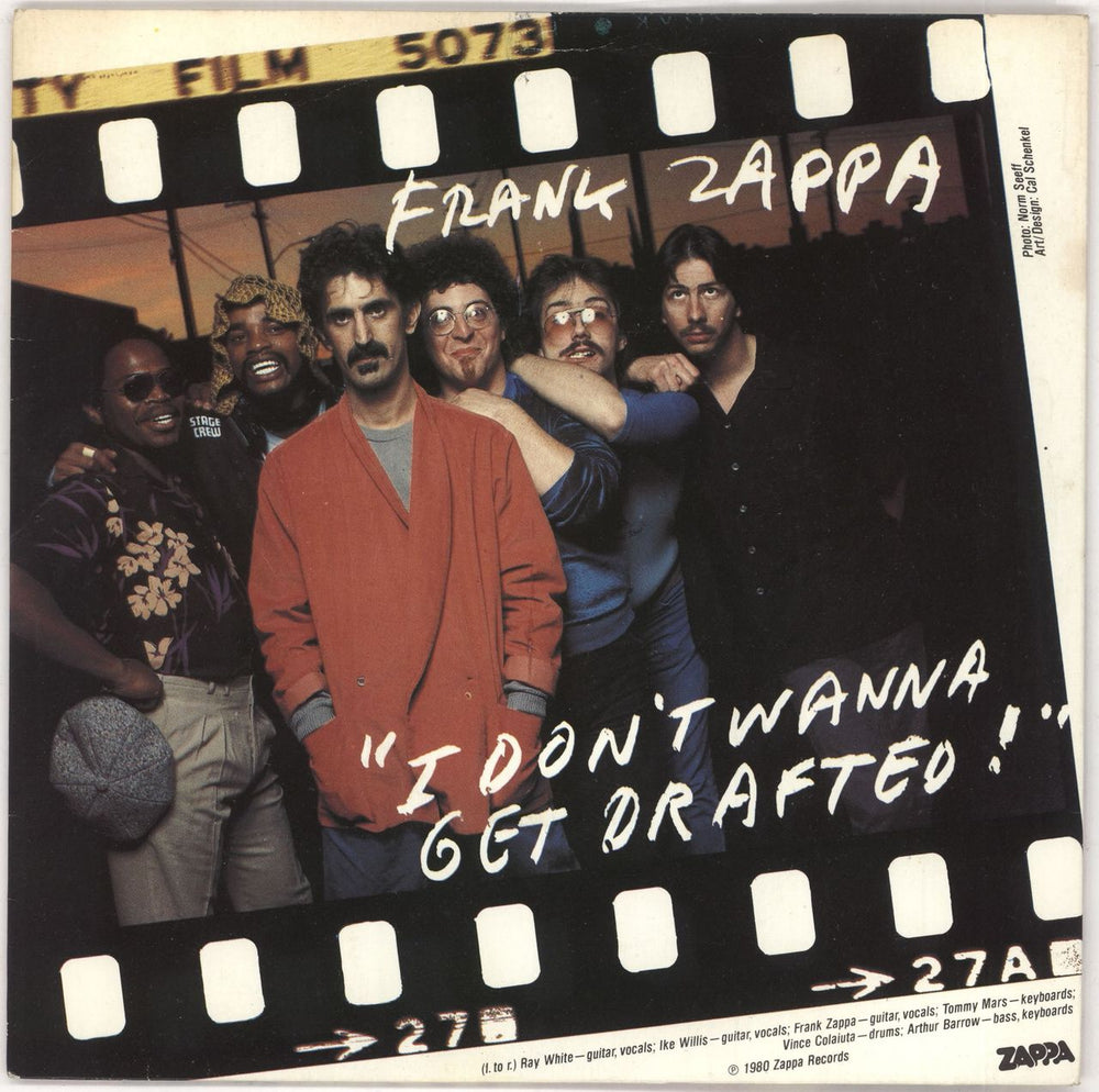 Frank Zappa I Don't Wanna Get Drafted - A Label UK Promo 7" vinyl single (7 inch record / 45) SCBS8652