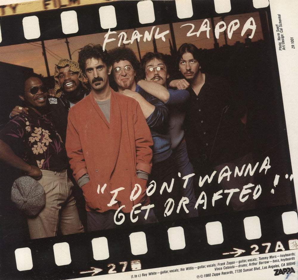 Frank Zappa I Don't Wanna Get Drafted US Promo 7" vinyl single (7 inch record / 45) ZRP-21