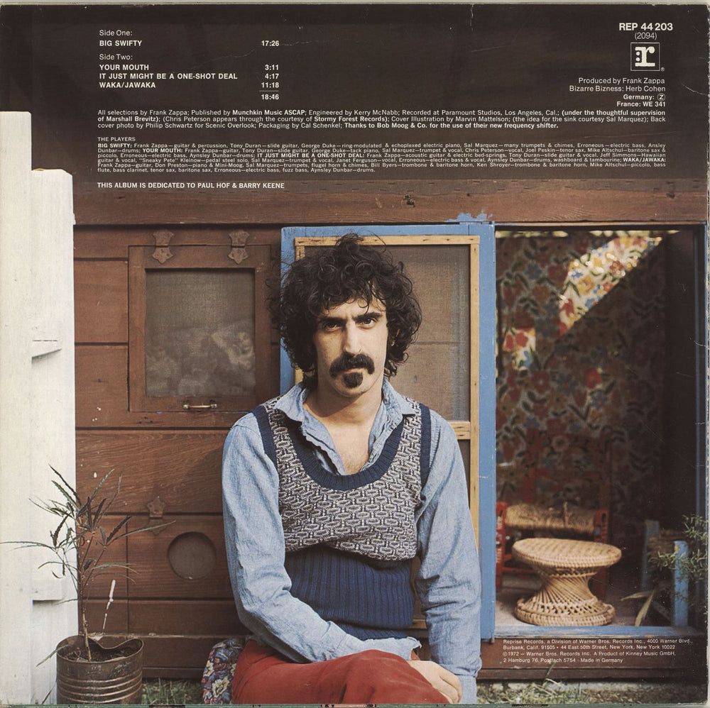 Frank Zappa Waka/Jawaka - Hot Rats - EX German vinyl LP album (LP record)