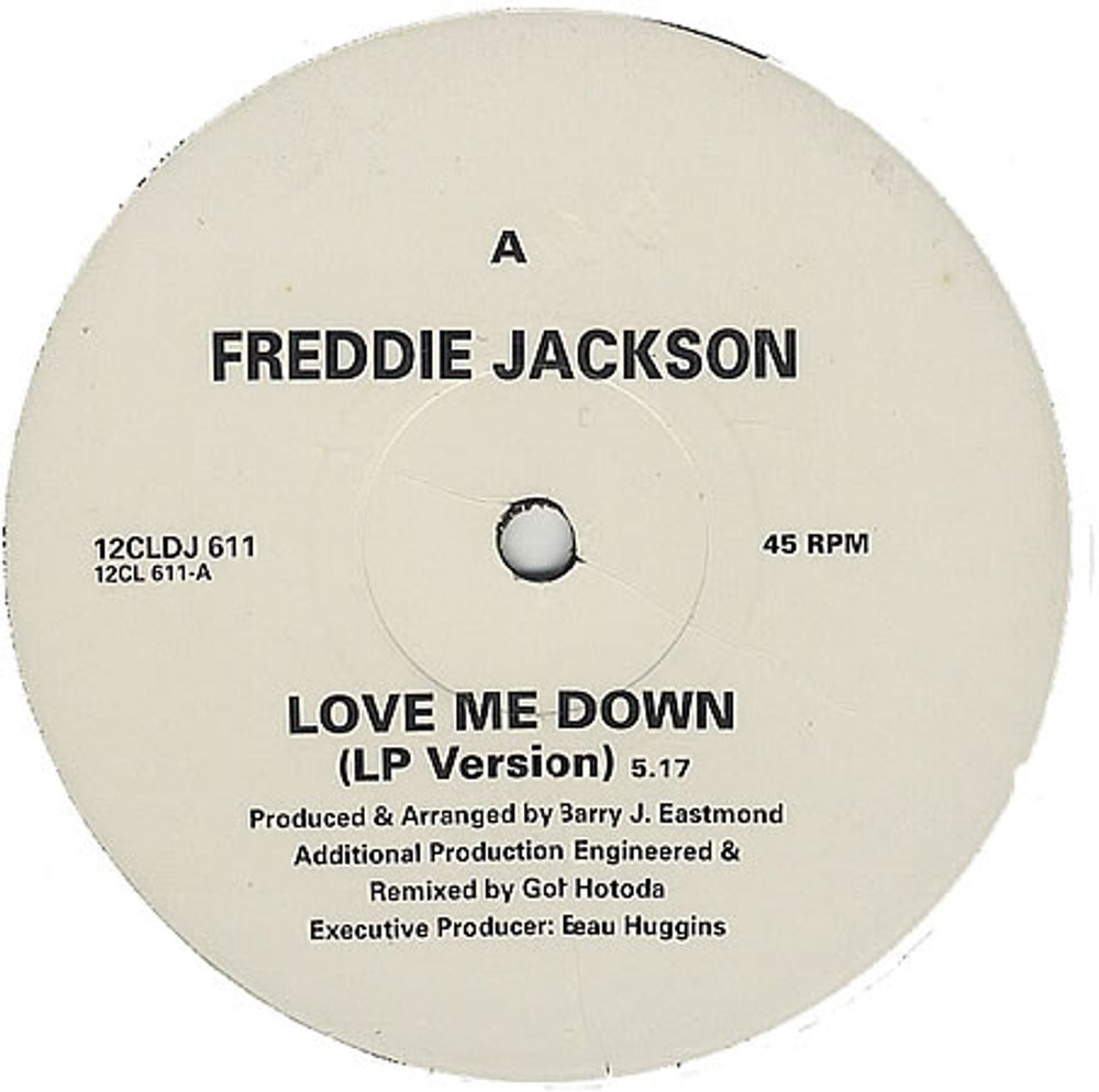 Freddie Jackson Love Me Down UK Promo 12" vinyl single (12 inch record / Maxi-single) 12CLDJ611