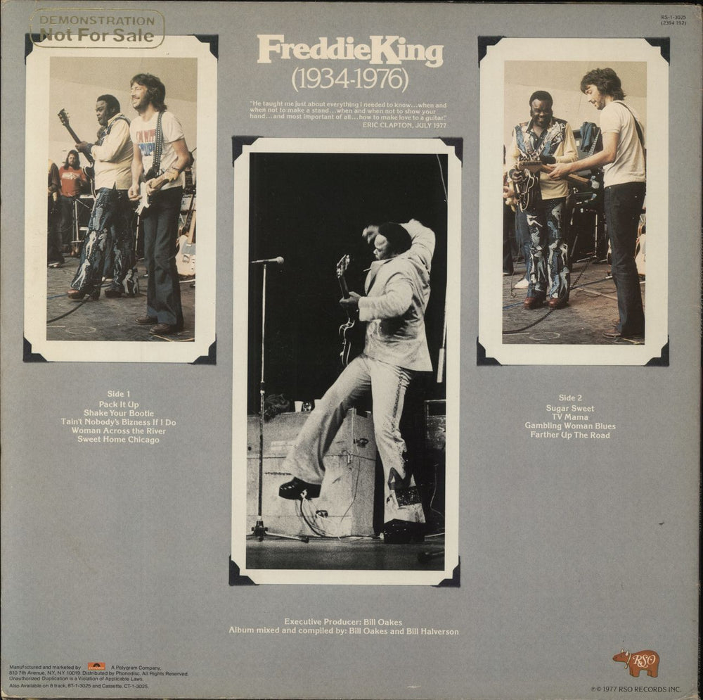 Freddie King Freddie King (1934-1976) - White label + Gold Promo Stamped US Promo vinyl LP album (LP record)