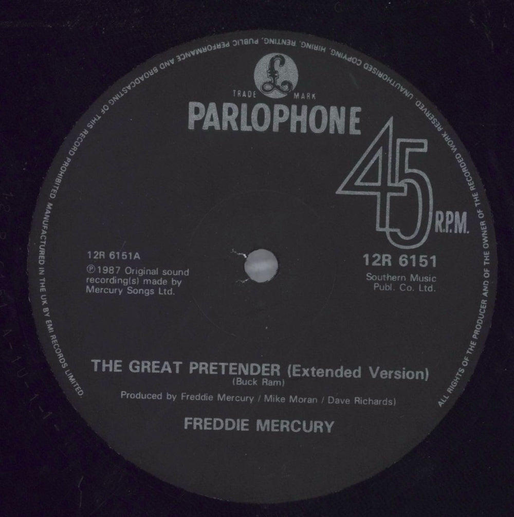 Freddie Mercury The Great Pretender UK 12" vinyl single (12 inch record / Maxi-single) MER12TH820682